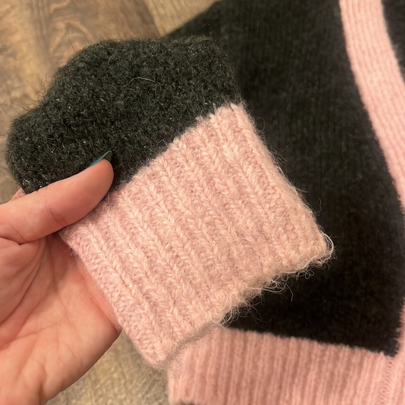 Zara Grey and Pink Wool Sweater - Picture 5 of 8
